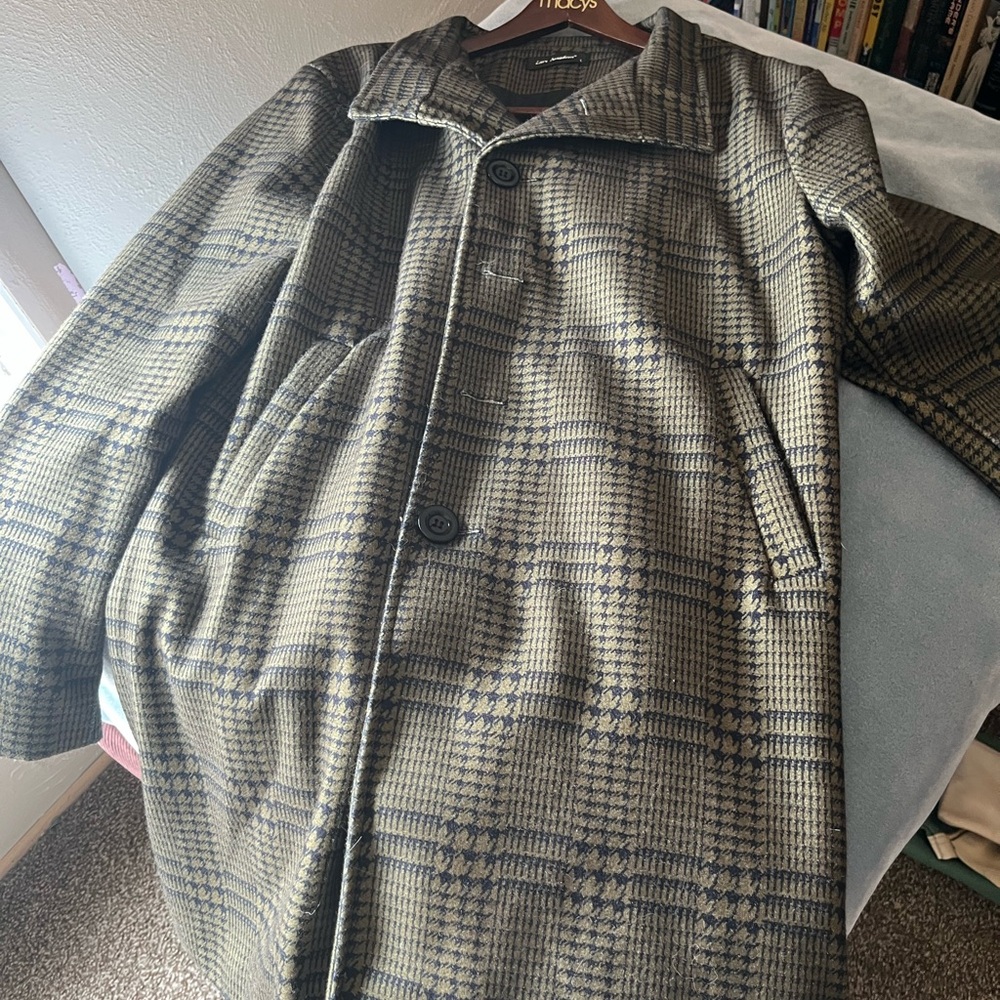 Plaid Long Coat, HOUNDSTOOTH
